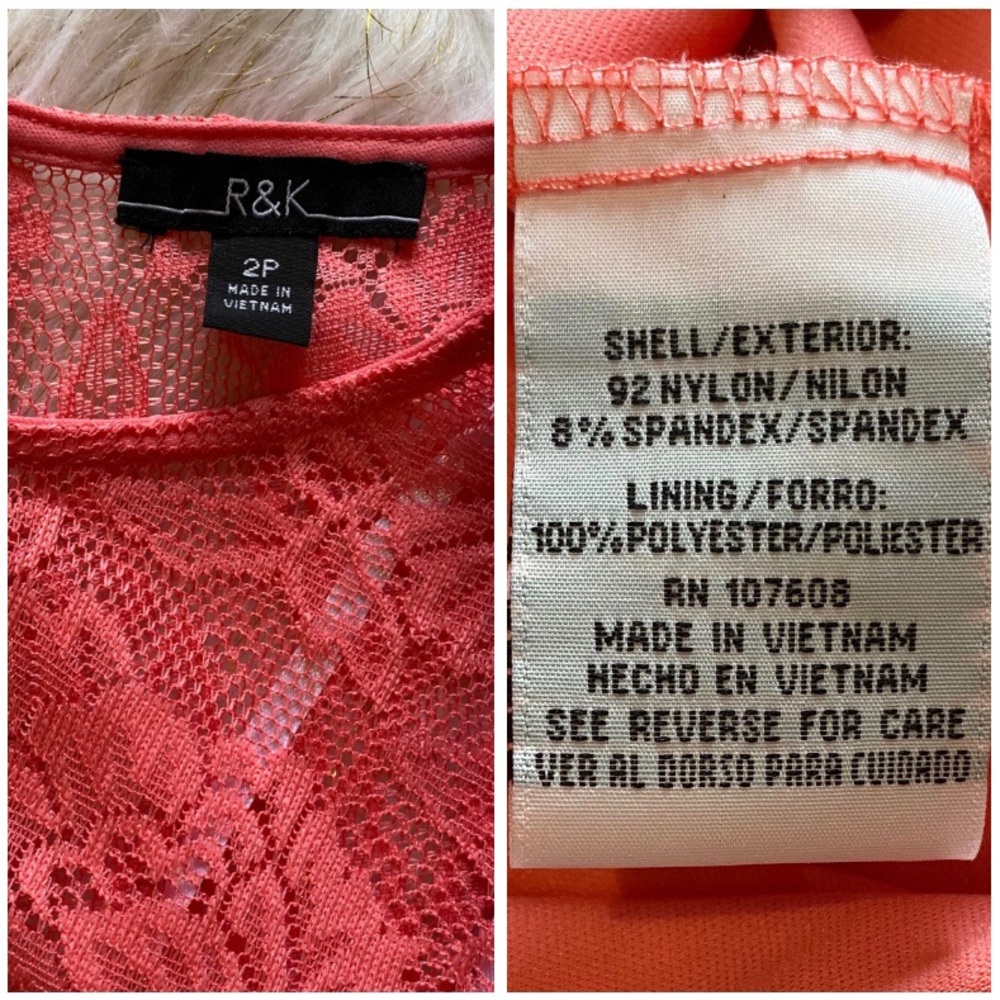 R&K Coral Lace Dress - Picture 8 of 8